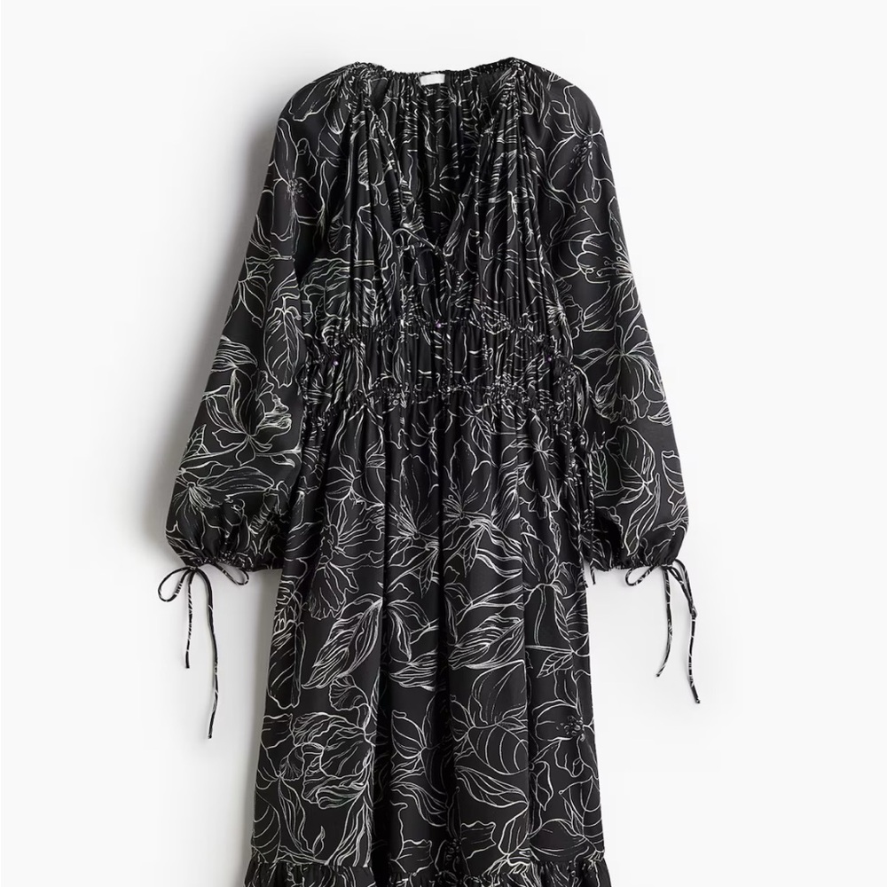 Elegant Black Floral Dress